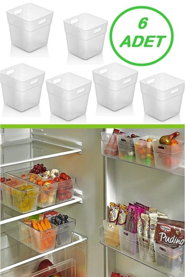 Hilamingo Home 6'Li Set Buzdolabı & Kapak Içi Düzenleyici Organizer Kutu - Image 1