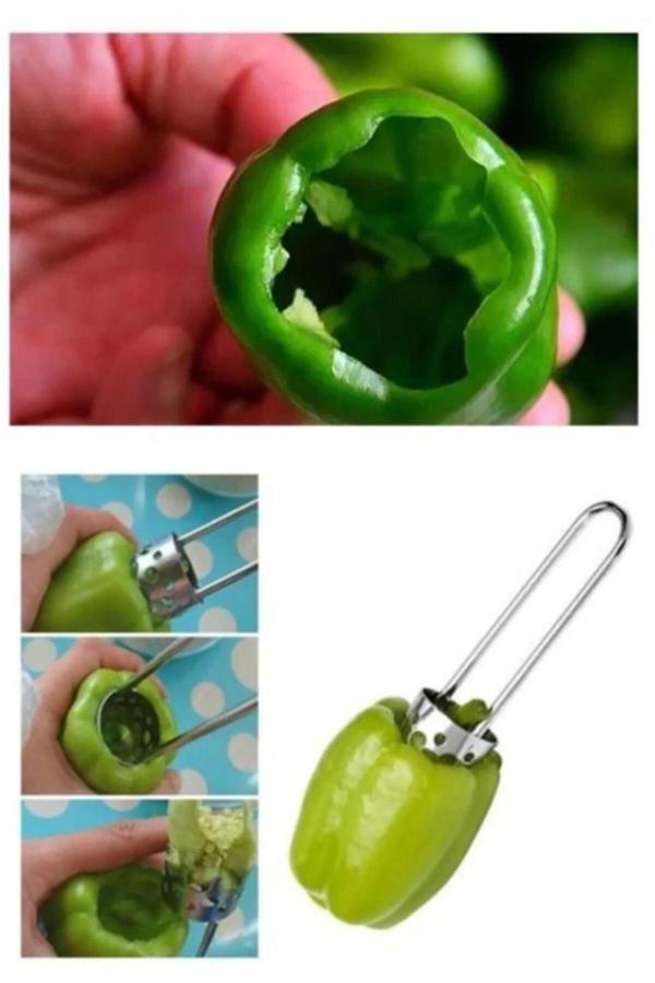 Hilamingo Home Pratik Dolmalık Biber Kabak Patlıcan Oyacağı Pratik Dolma Oyucu - Image 1