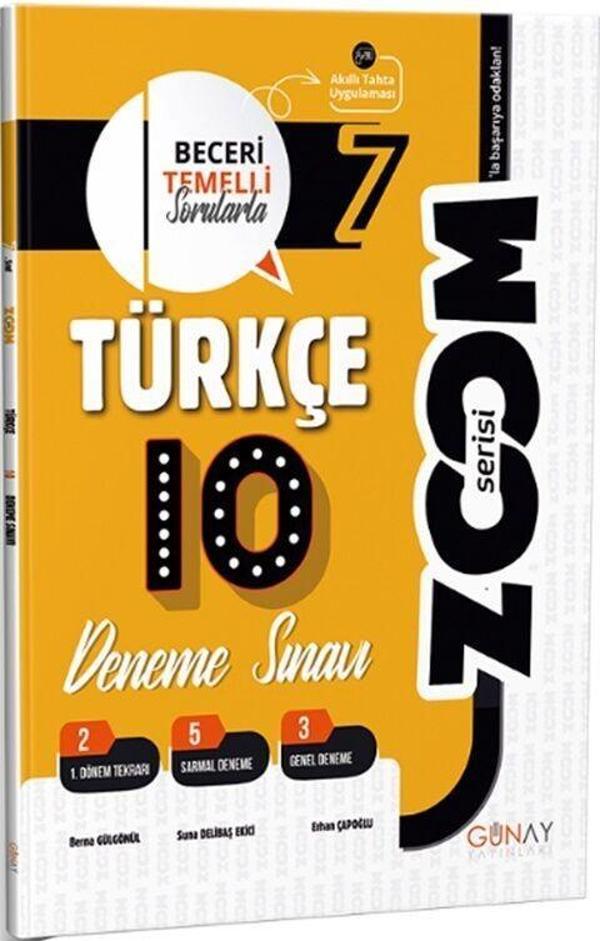 7. Sınıf Türkçe 10 lu Denemeleri Zoom Serisi Günay Yayınları - Günay Yayınları - Image 1