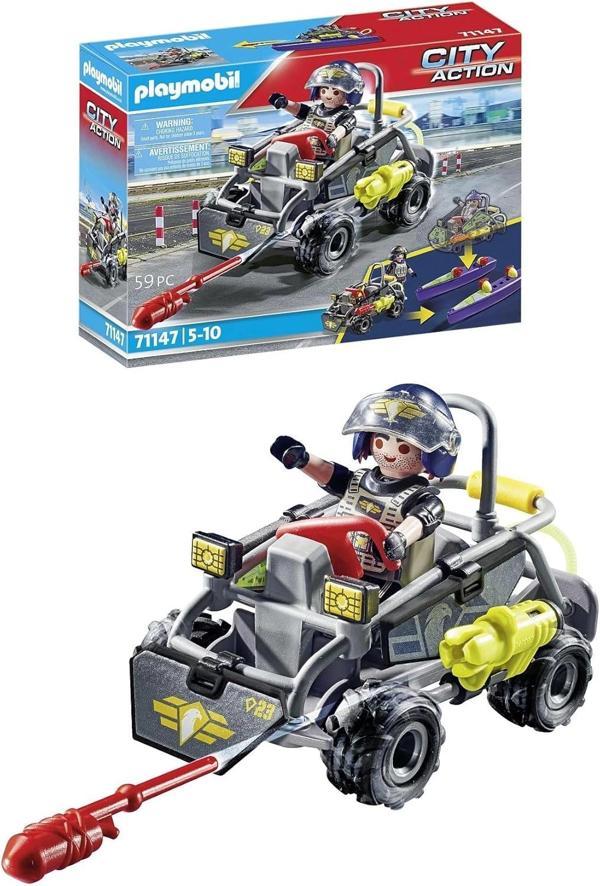Playmobil City Action 71147 Dönüştürülebilir Sek Sürat Teknesi, 5 Yaş ve Üzeri Çocuklar İçin Oyuncak - Image 1