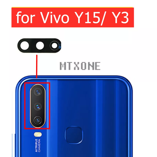 Vivo Y3 Arka Kamera Camı Lensi (Çıtasız Sadece Cam) - Image 1
