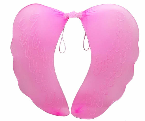 Pembe Renk Ortası Pembe Tüylü Tül Peri Kanadı 40x50 Cm - Image 1