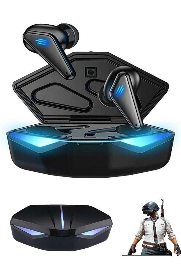 K-55 True Kablosuz Oyuncu Kulaklığı Işıklı Kulakiçi Bluetooth Kulaklık 5.0 - Image 1