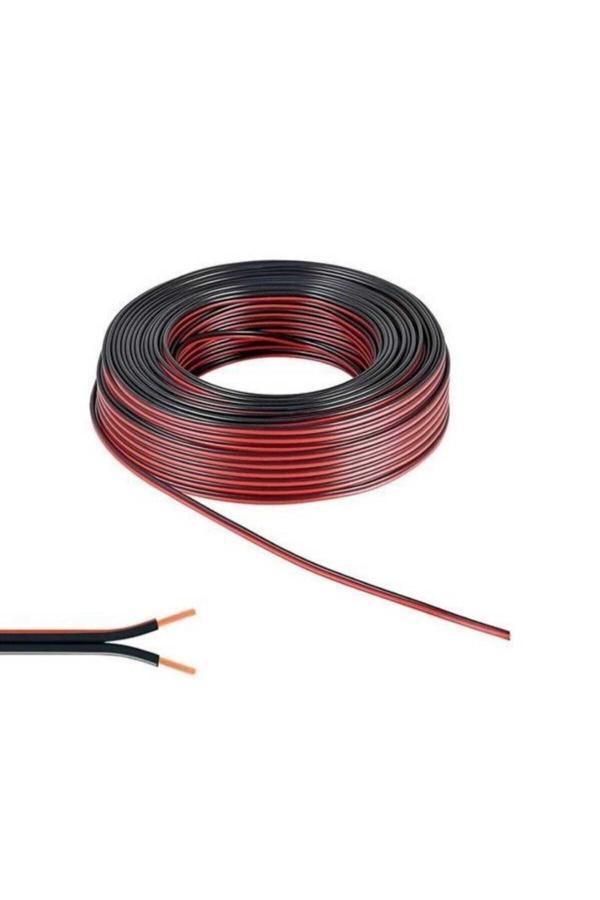 Aksan 2X0,75 Bitişik Kordon Kablo Siyah 100 Metre - Image 1