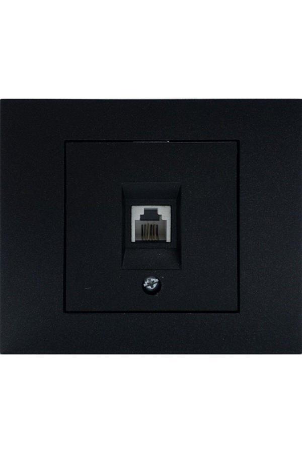 Ovivo Grano Siyah Nümeris Telefon Prizi Cat3 Çerçeveli - Image 1