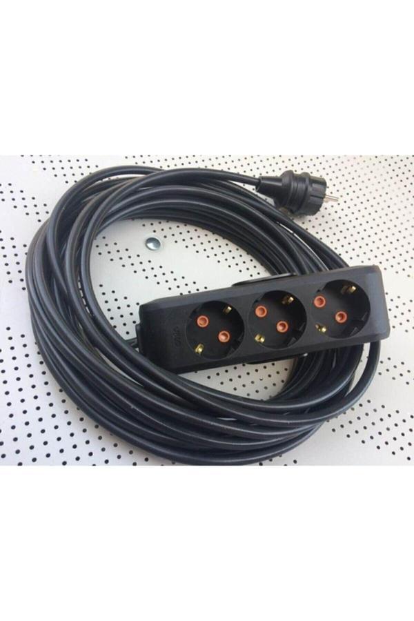 Viko Multi-Let Siyah 3'Lü 10 M (10 Metre) Uzatma Kablosu Topraklı Çocuk Korumalı - Image 1