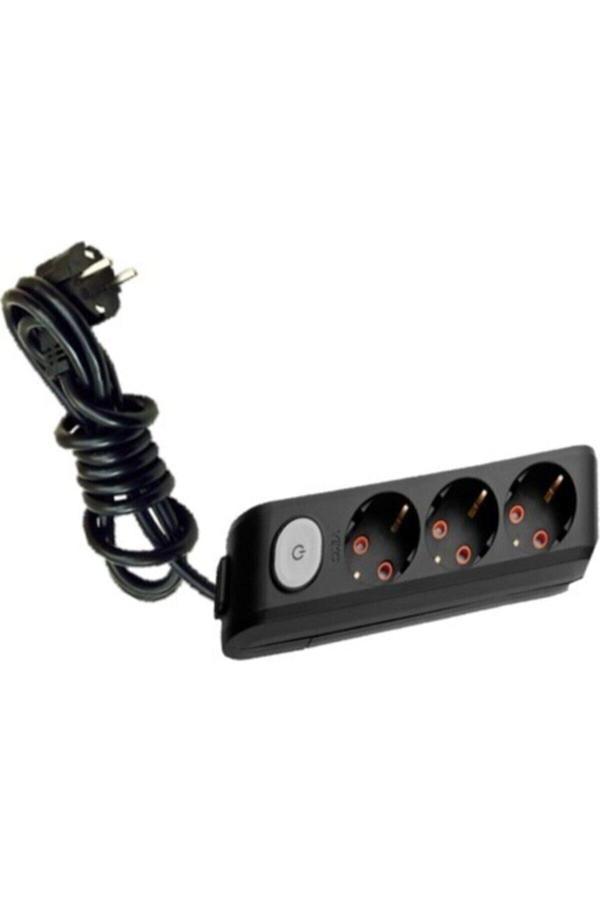 Viko Multi-Let Üçlü Anahtarlı 2 Metre Siyah - Image 1