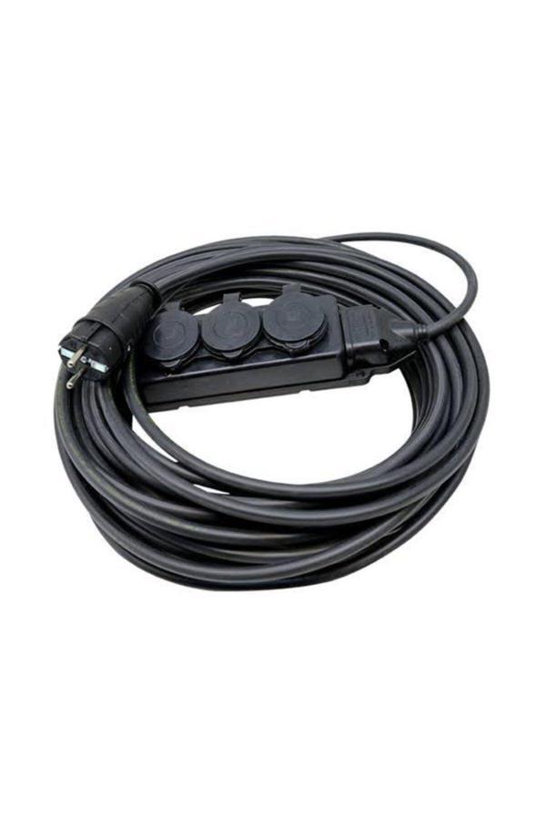 Oem 40Mt Siyah Kauçuk 3X1.5 Ttr Ex-Proff Tekli Uzatma Seyyar Kablo Priz - Image 1