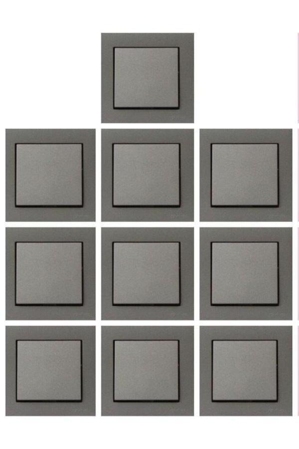 Ovivo Antrasit Anahtar Çerçeve Dahil 10'Lu Paket - Image 1