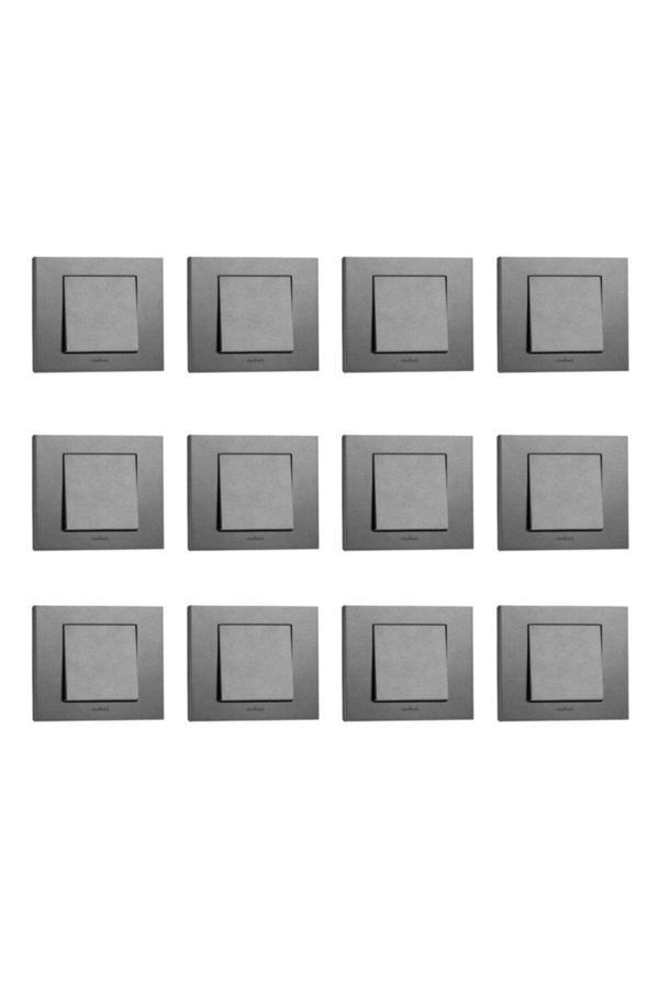 Ovivo Seldur Grano Füme Anahtar 12 Adet Çerçeve - Image 1