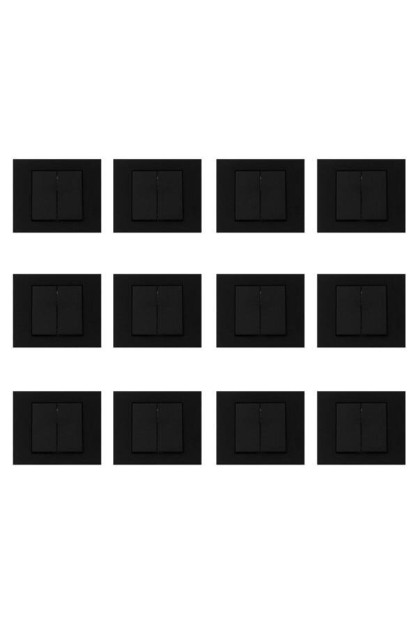 Ovivo Seldur Grano Siyah Komütatör 12 Adet Çerçeve - Image 1