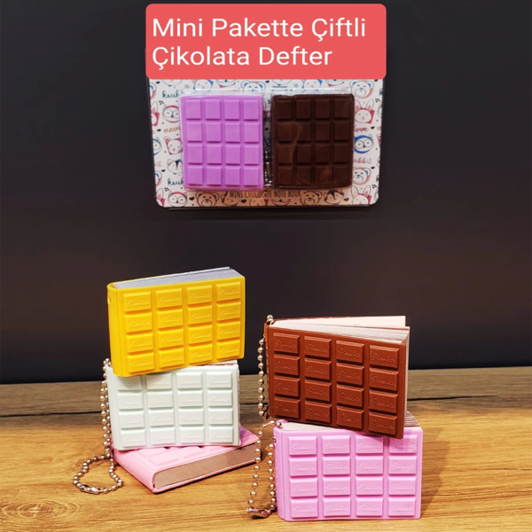 Mini Çiftli Çikolata Not Defteri - Image 1