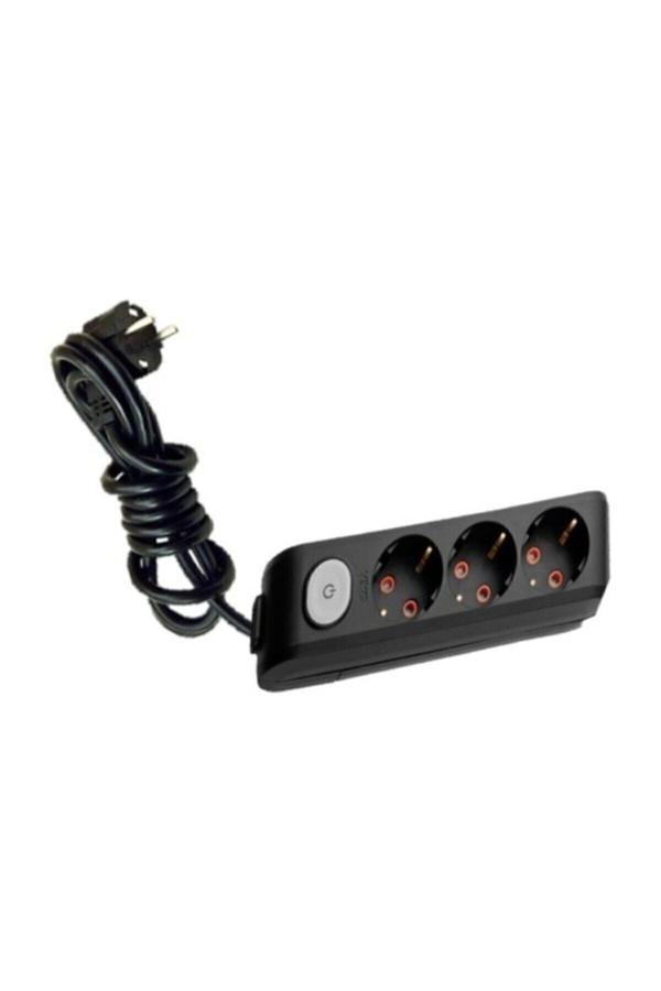 Viko Multi-Let Üçlü Anahtarlı 3 Metre Siyah - Image 1