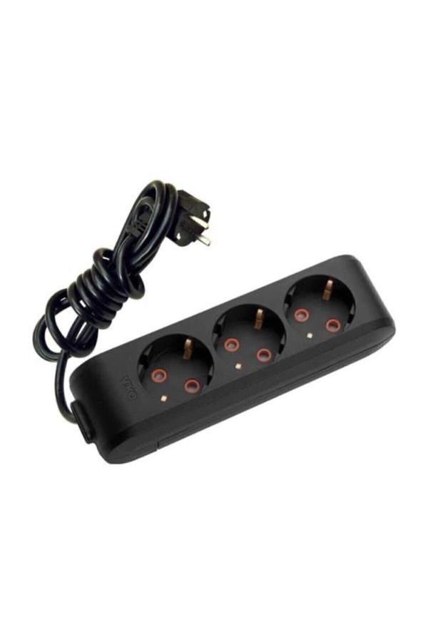 Viko Multi-Let Üçlü Priz Topraklı Çocuk Korumalı 2 Metre-Siyah - Image 1