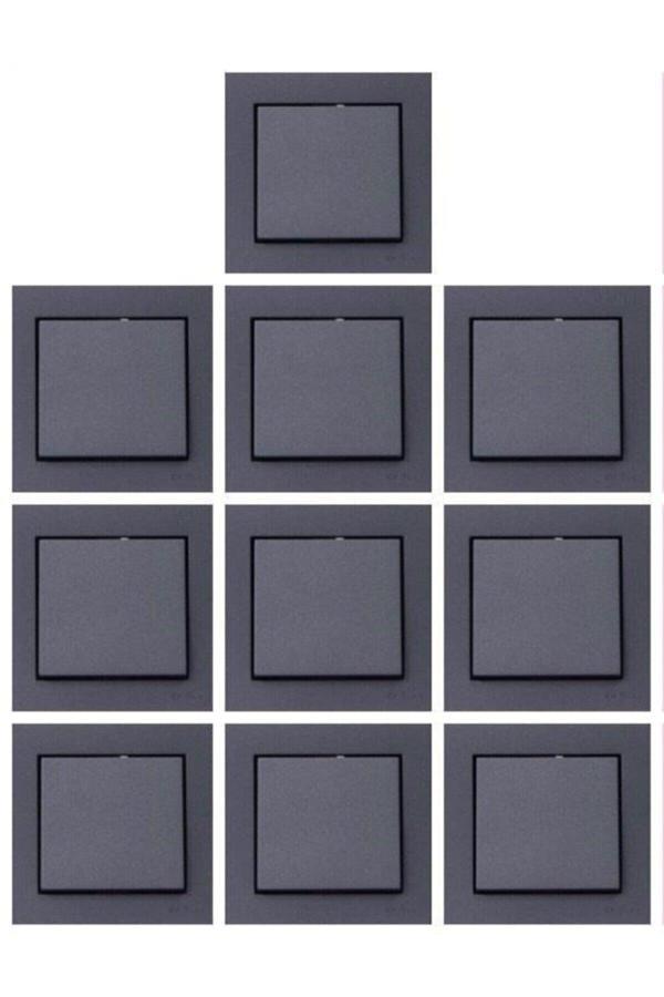 Ovivo Grano Füme Anahtar Çerçeve Dahil 10'Lu Paket - Image 1
