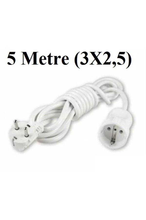 Viko Topraklı Uzatma Seyyar Kablosu Tekli Priz 5 Metre 3X2,5 Mm Seyyar Uzatma Kablosu - Image 1