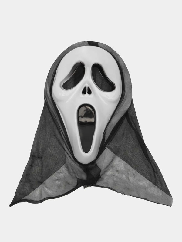 Kapşonlu Çığlık Maskesi Scream Maskesi - Hayalet Maskesi 33x21 Cm - Image 1