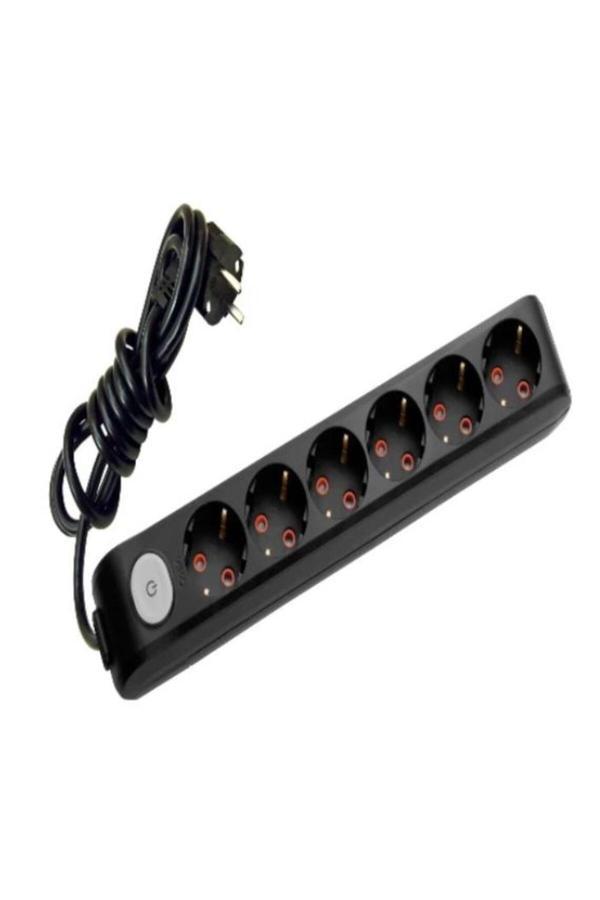 Viko Multi-Let Anahtarlı 6 Lı Prizli 3X1,5 Ttr Kablolu Uzatma 10 Metre - Image 1