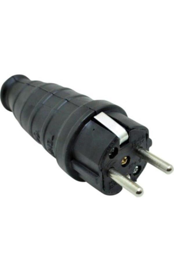 Seldur Monofaze Kauçuk Topraklı Erkek Fiş 16A Siyah 220V - Image 1