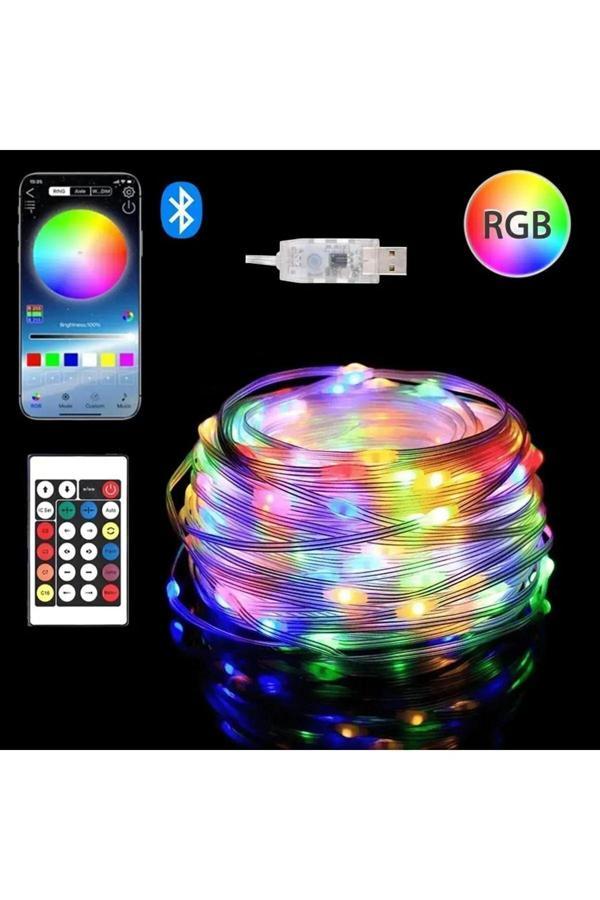 Çokan 10 Mt Rgb Led Uzaktan Kumandalı Sese Duyarlı Bluetooth İle Telefona Bağlanabilir Rgb Şerit Led - Image 1