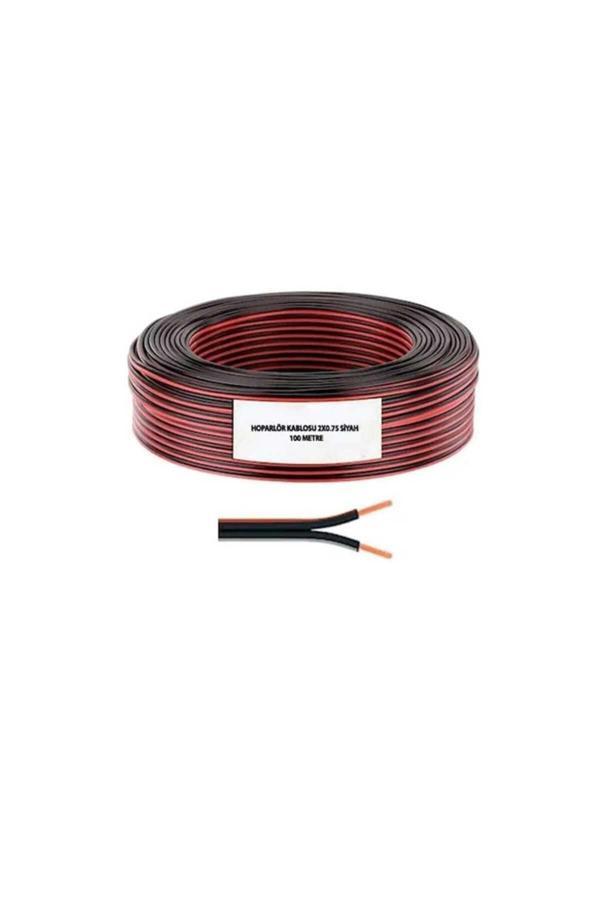 Depar Sistem Siyah Elektrik Kablosu 2 X 0,75 Kordon Kablo 30 M - Image 1