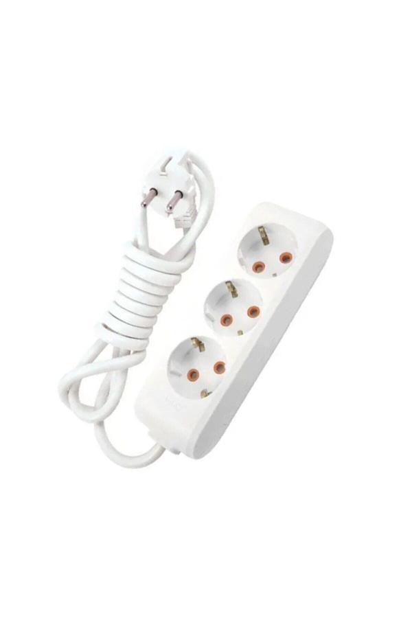 Viko 3'Lü Priz - 5 Metre (Topraklı Koruma Özellikli) - Image 1