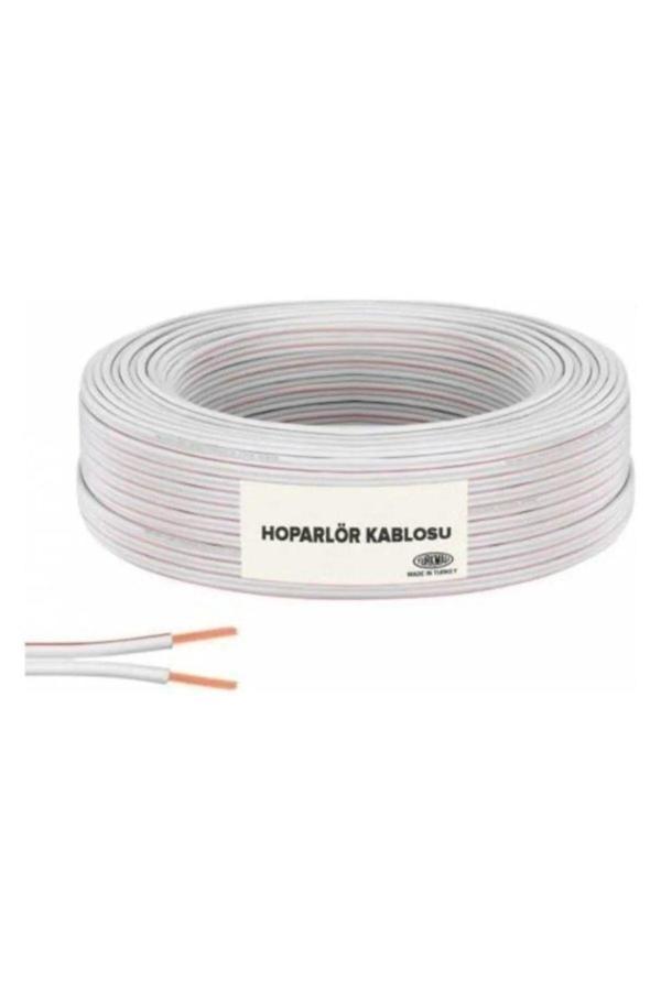 Vip Aydınlatma Vip Aydınlatma Kars Kablo Beyaz Kırmızı 50 Metre 2X0,75 Kordon Haporlör Kablosu - Image 1