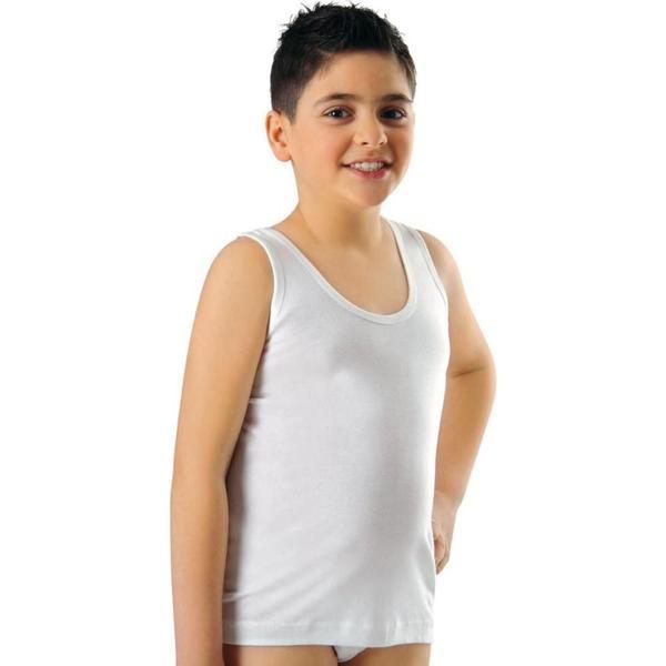 Anıt Erkek Çocuk Atlet Beyaz Renk Ribana Atlet 4702 - Image 1