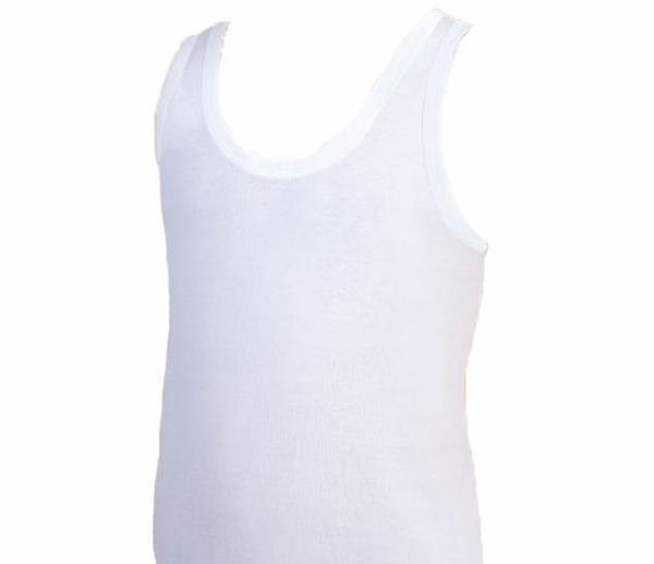 6 lı Paket Şahinler Erkek Çocuk Ribana Atlet Beyaz E020 - Image 1