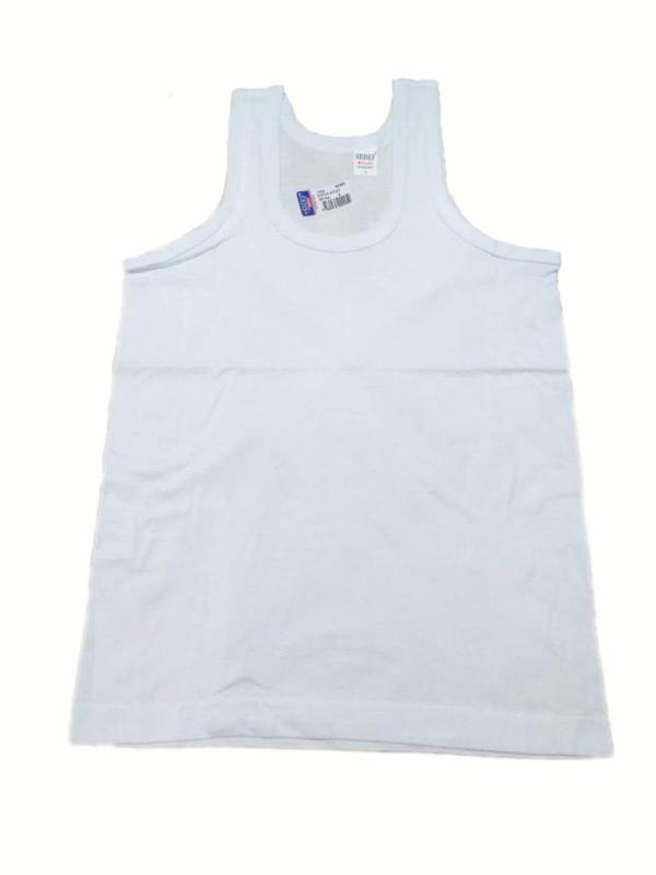 12 li Paket Sedef Yıldız Erkek Çocuk Atlet Pamuklu Beyaz 1032 - Image 1