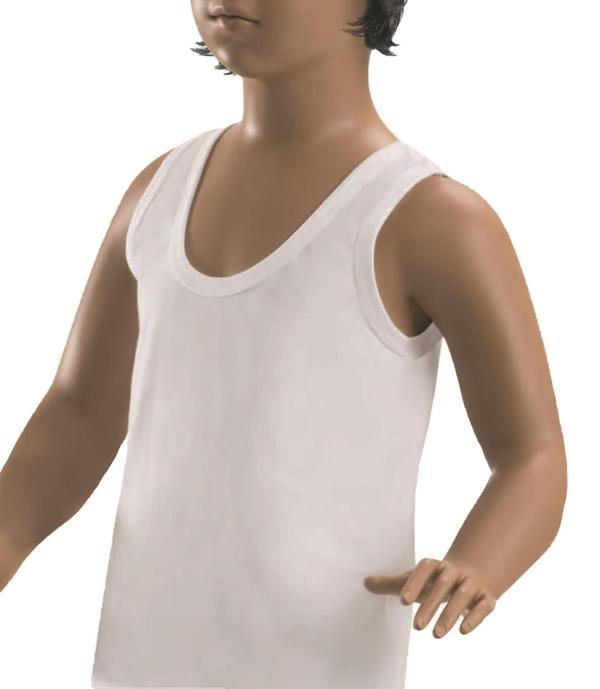 6 lı Paket Şahin Erkek Çocuk Pamuklu Penye Süprem Atlet 10030 - Image 1