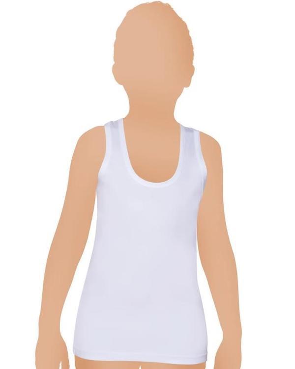 6 Adet Gümüş Erkek Çocuk Penye Atlet Beyaz 3021 - Image 1