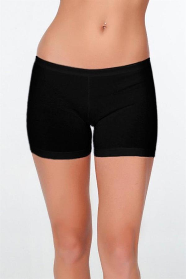 6 Adet Çift Kaplan Bayan Elastanlı Kısa Şort Boxer 627 - Image 1
