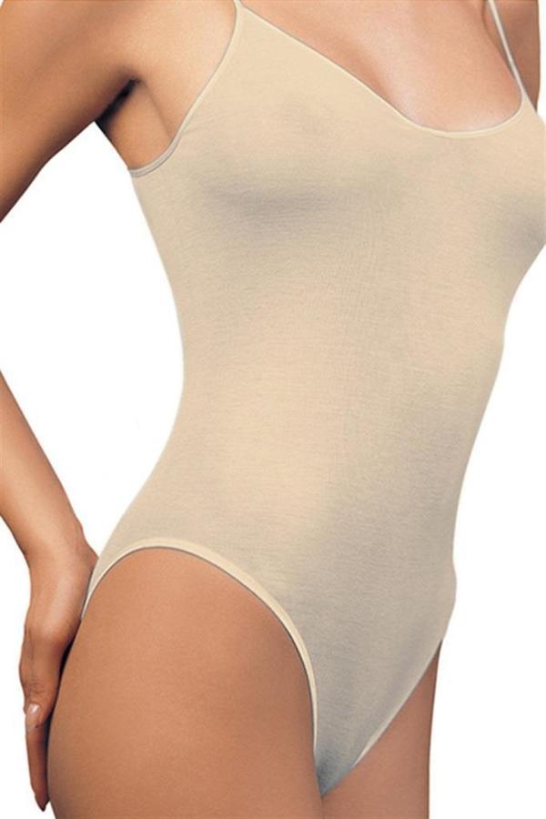 Çift Kaplan Bayan İp Askılı Çıtçıtlı Body 760 - Image 1