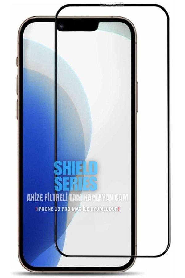 Evax İphone 13 Pro Max İle Uyumlu 6D Tam Kaplayan 9H Temperli Esd Anti-Statik Hd+ Cam Ekran Koruyucu - Image 1