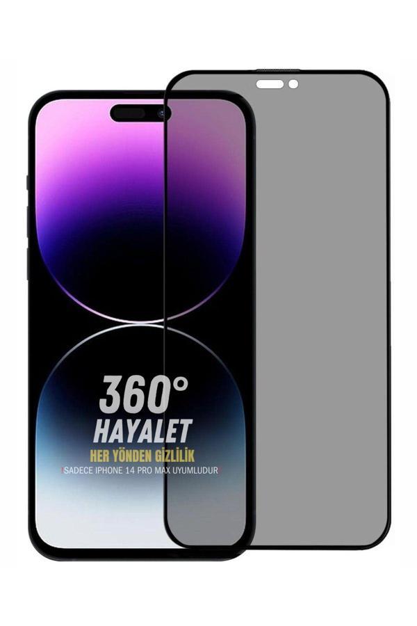 Evax (360° Hayalet) İphone 14 Pro Max Uyumlu 360° 4 Yönden Görünmez Hayalet Esd Tam Cam Ekran Koruyucu - Image 1