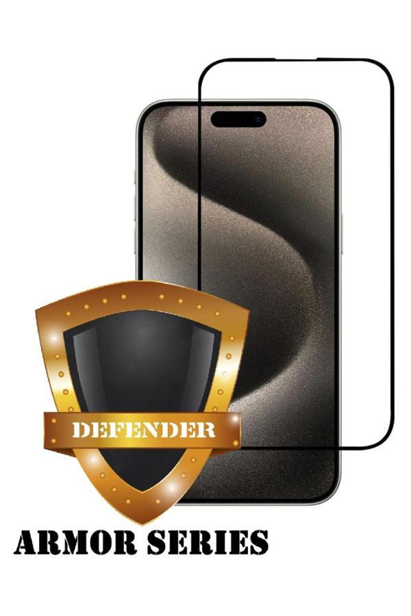 Evax (Armor Tam) Iphone 15 Pro Uyumlu Hizalama Aparatlı Armor Tam Kaplayan Cam Ekran Koruyucu - Image 1