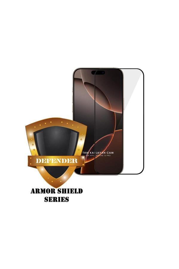 Evax (Armor Tam) Iphone 16 Pro Uyumlu Tam Kaplayan Hizalama Aparatlı Armor Serisi Cam Ekran Koruyucu - Image 1