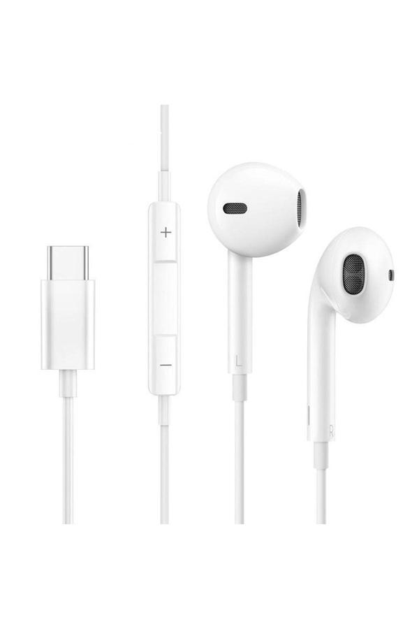 Evax 15 Pro Max / 15 Pro / 15 Plus / 15 Uyumlu Type-C Stereo Mikrofonlu Kulaklık - Image 1