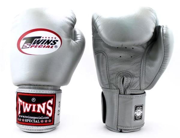 Twins BGVL3-SV Boks Eldiveni Gri Deri Muay Thai Eldiveni - Image 1