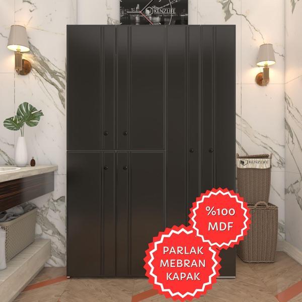 Kenzlife membran çamaşır kurutma makinesi dolabı yaromira syhbyz sadelim 180*120*64 mebran kapak MDF gövde - Image 1