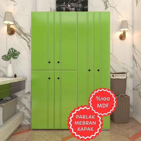 Kenzlife membran çamaşır kurutma makinesi dolabı yaromira yşlbyz sadelim 180*120*64 mebran kapak MDF gövde - Image 1