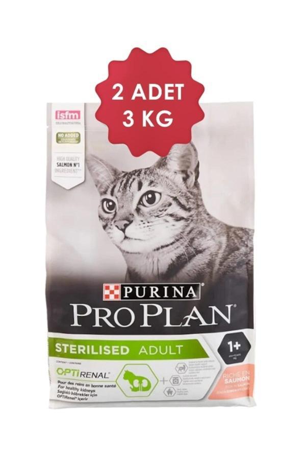 Pro Plan Somonlu Kısırlaştırılmış Kedi Maması 3 Kg X 2 Adet - Image 1