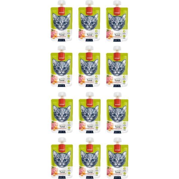 Wanpy Taze Ton Balıklı&tavuklu 12 Li Kedi Et Ezmesi 90 gr - Image 1