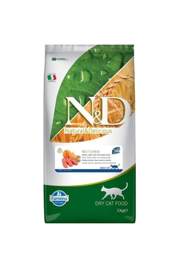 N&d Düşük Tahıllı Somonlu Kısırlaştırılmış Kedi Maması 10 kg - Image 1