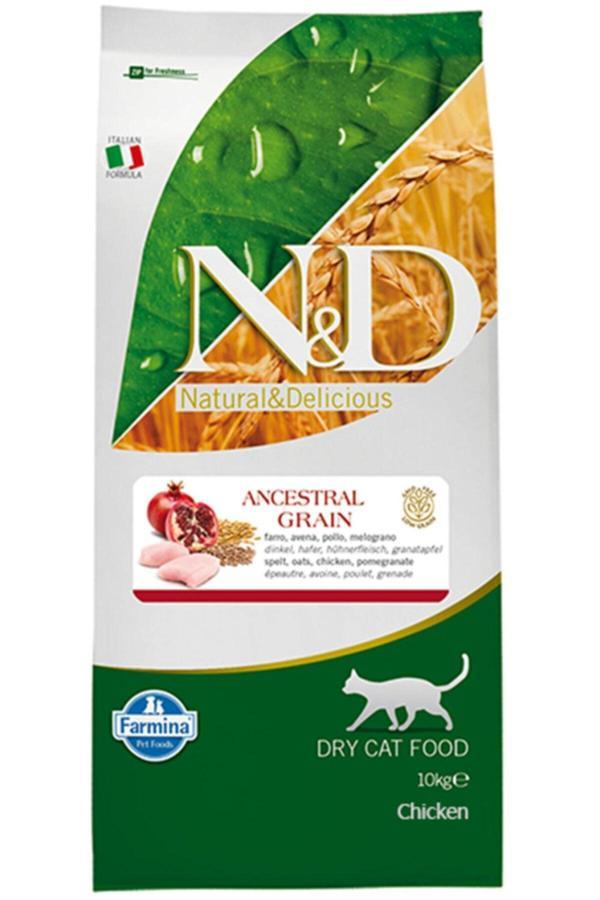 N&d Düşük Tahıllı Tavuklu Narlı Yetişkin Kedi Maması 10KG - Image 1