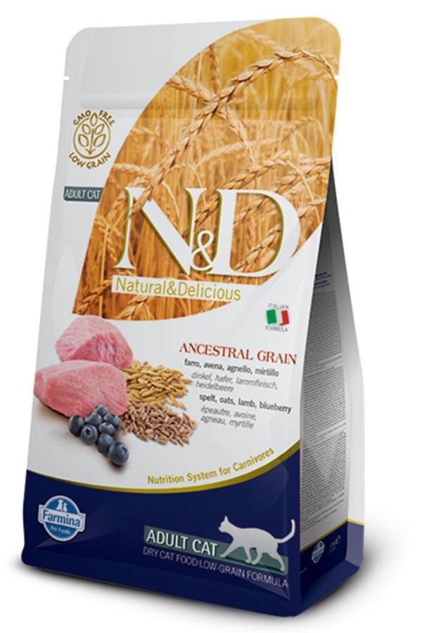 N-d Düşük Tahıllı Kuzu Etli Yaban Mersinli Yetişkin Kedi Maması 1.5 Kg - Image 1