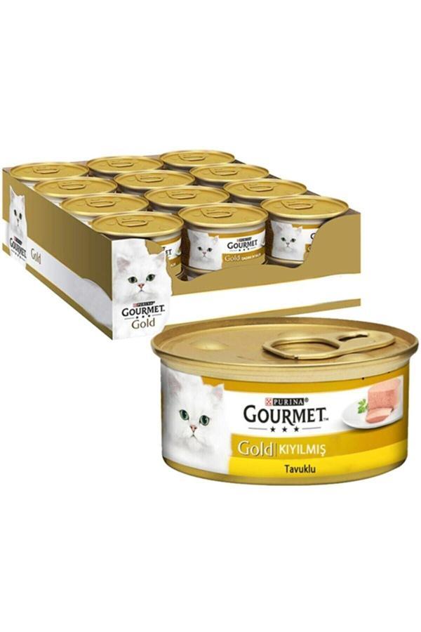 Gourmet Gold Kiyilmis Ezme Tavuklu Kedi Konservesi 24 Adet - Image 1