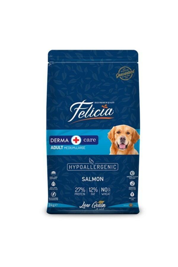 Az Tahıllı Yetişkin Somonlu M/large Breed Hypoallergenic Köpek Maması 3kg - Image 1