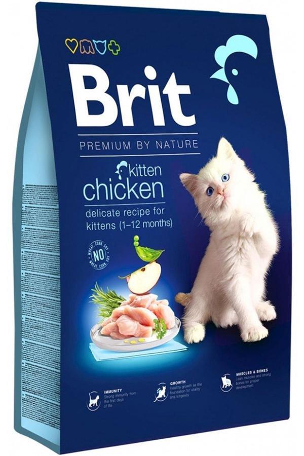 Brit Premium Kitten Tavuk ve Somonlu Yavru Kedi Maması 8 kg - Image 1